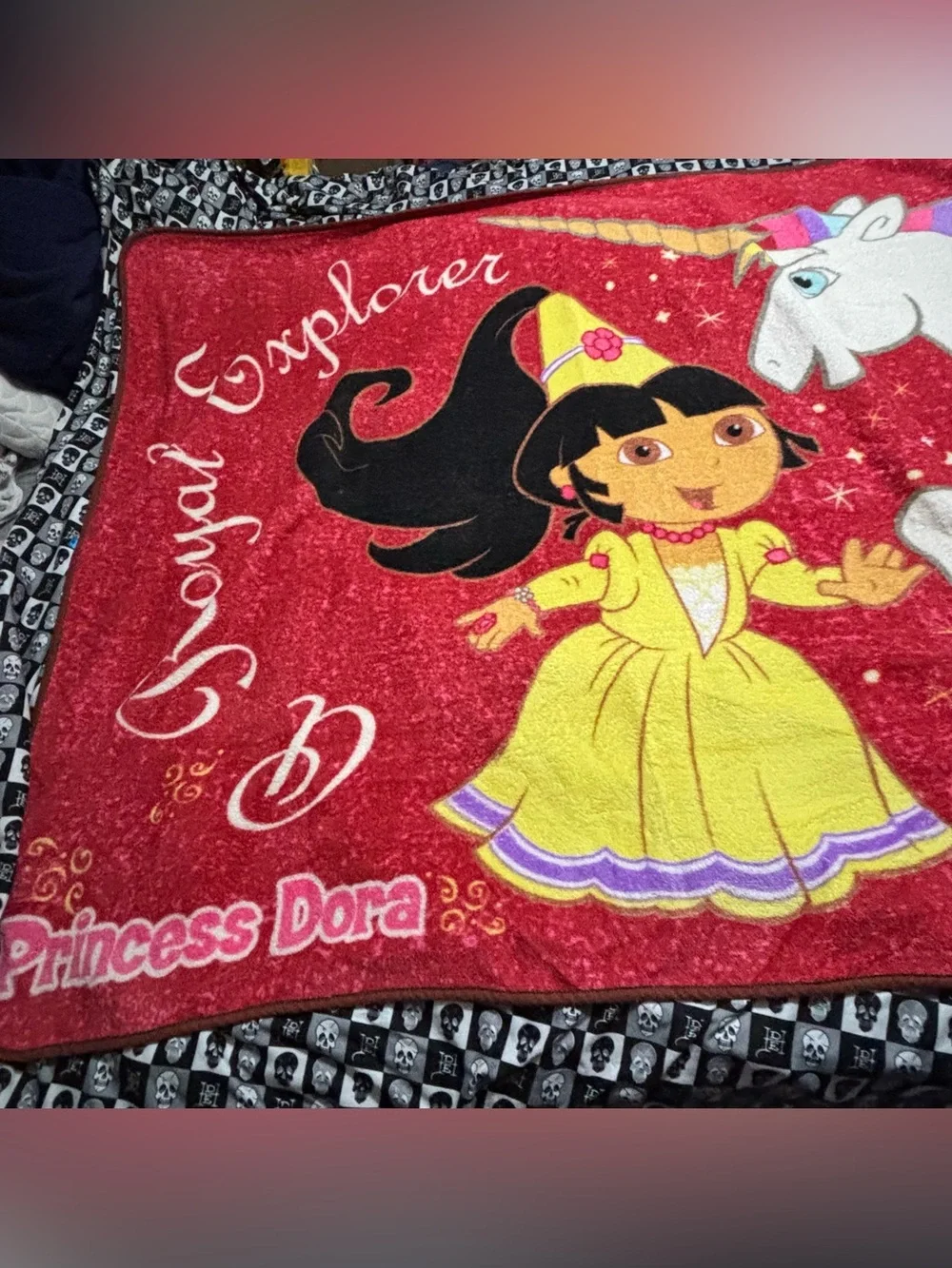 Y2K Rare Hard to Find Princess Dora Nickelodeon Nick Jr Royal Explorer Blanket